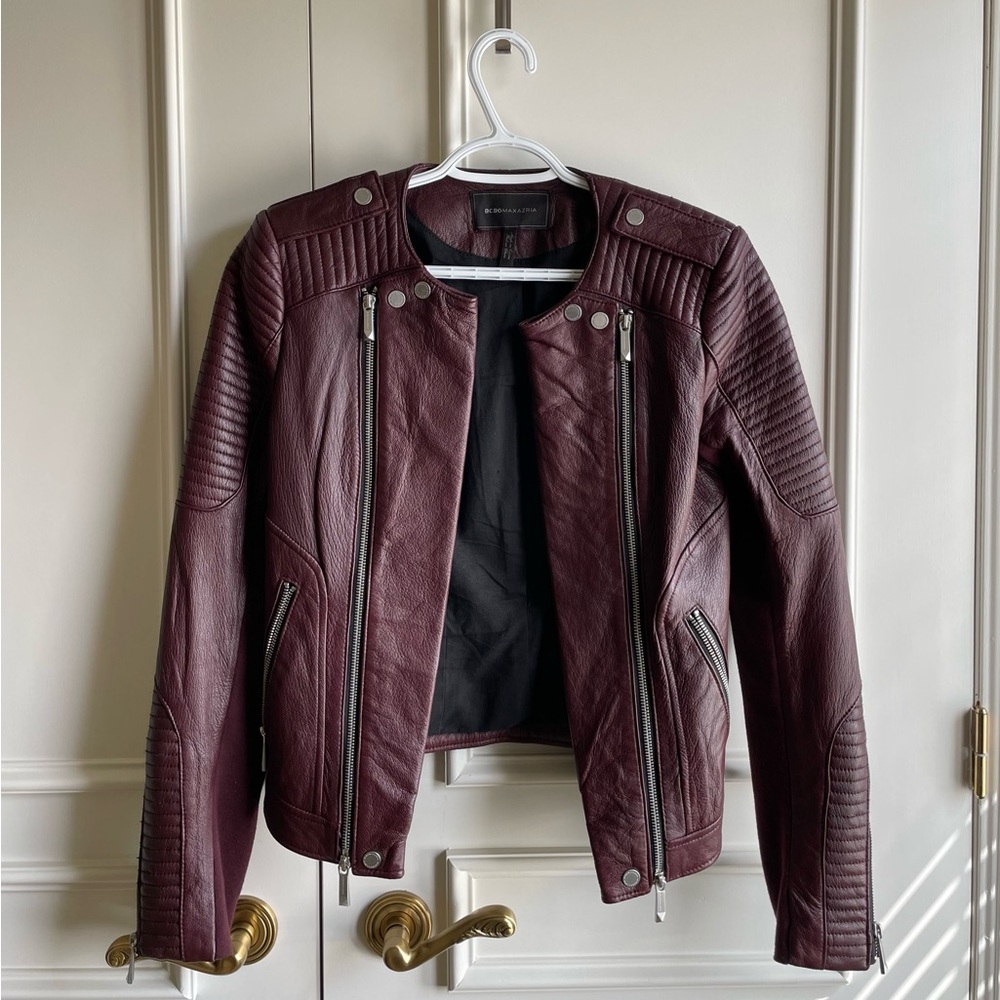 Burgundy Genuine Leather Jacket